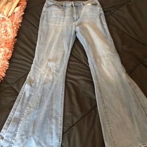 High-Waisted Bell-bottom Forever 21 Jeans
